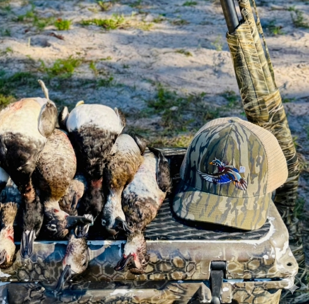 Mossy Oak Flying Wood Duck Hats