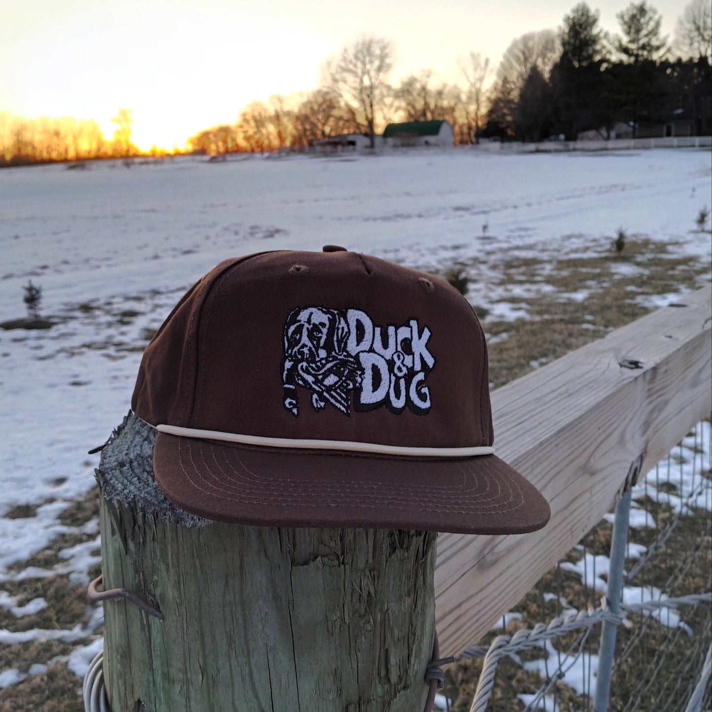 Solid Rope Duck & Dog Logo Hats