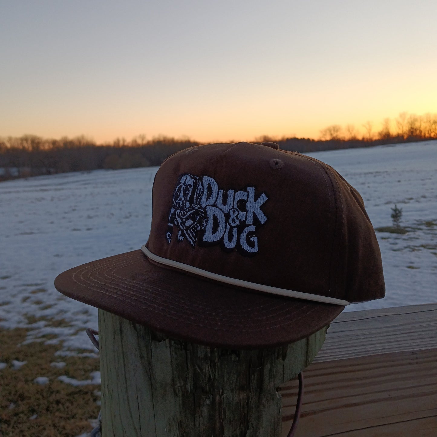 Solid Rope Duck & Dog Logo Hats