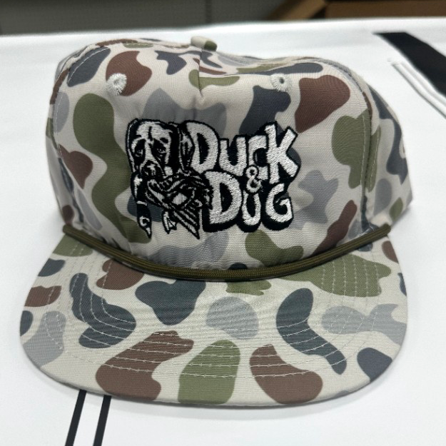 Camo Rope Duck & Dog Logo Hats