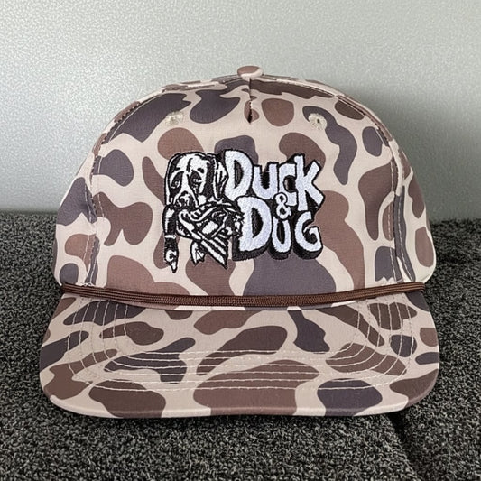 Camo Rope Duck & Dog Logo Hats