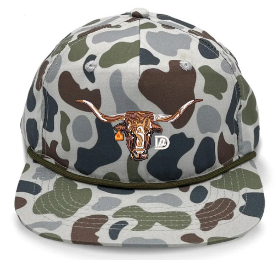 Camo Rope Longhorn Hats