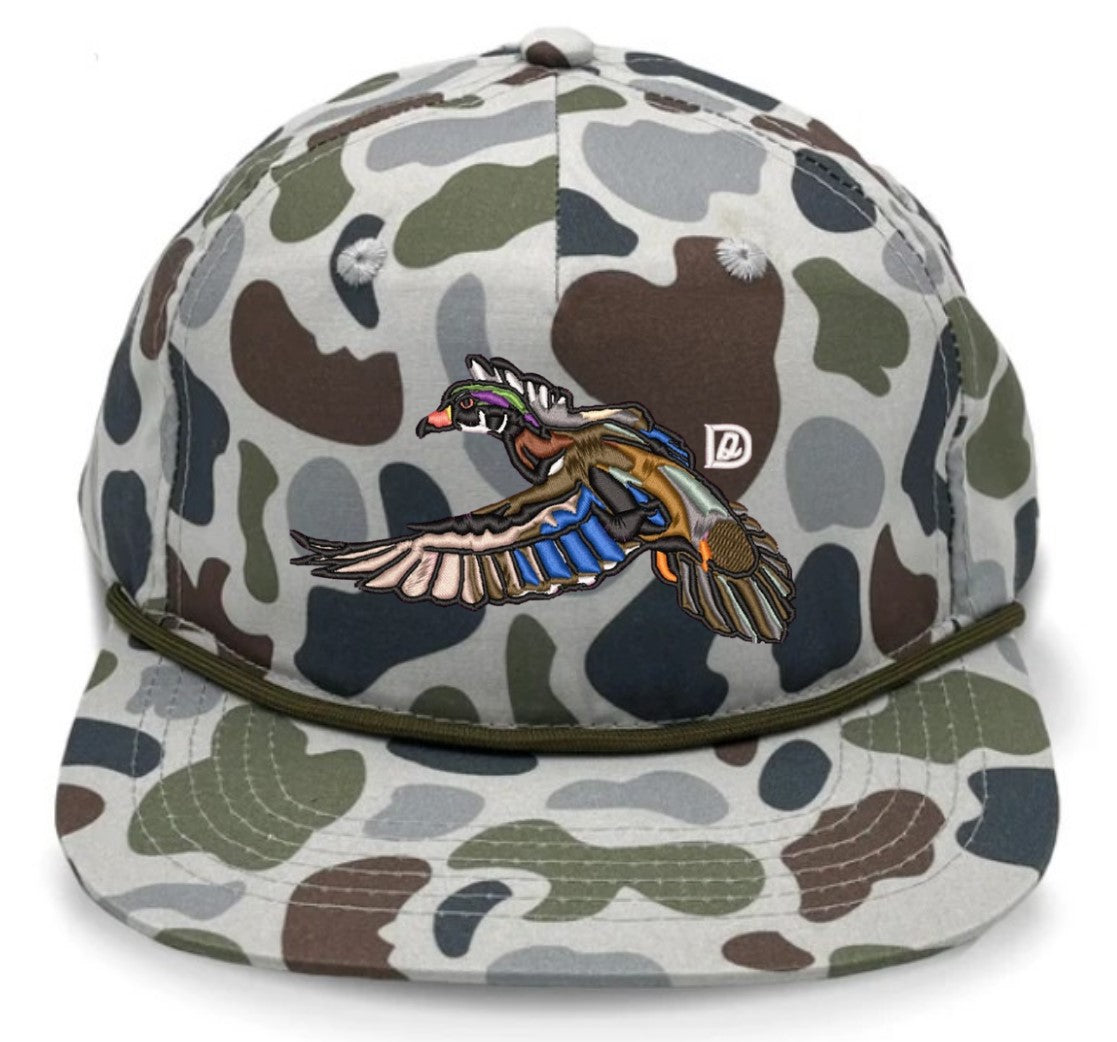 Camo Rope Flying Wood Duck Hats