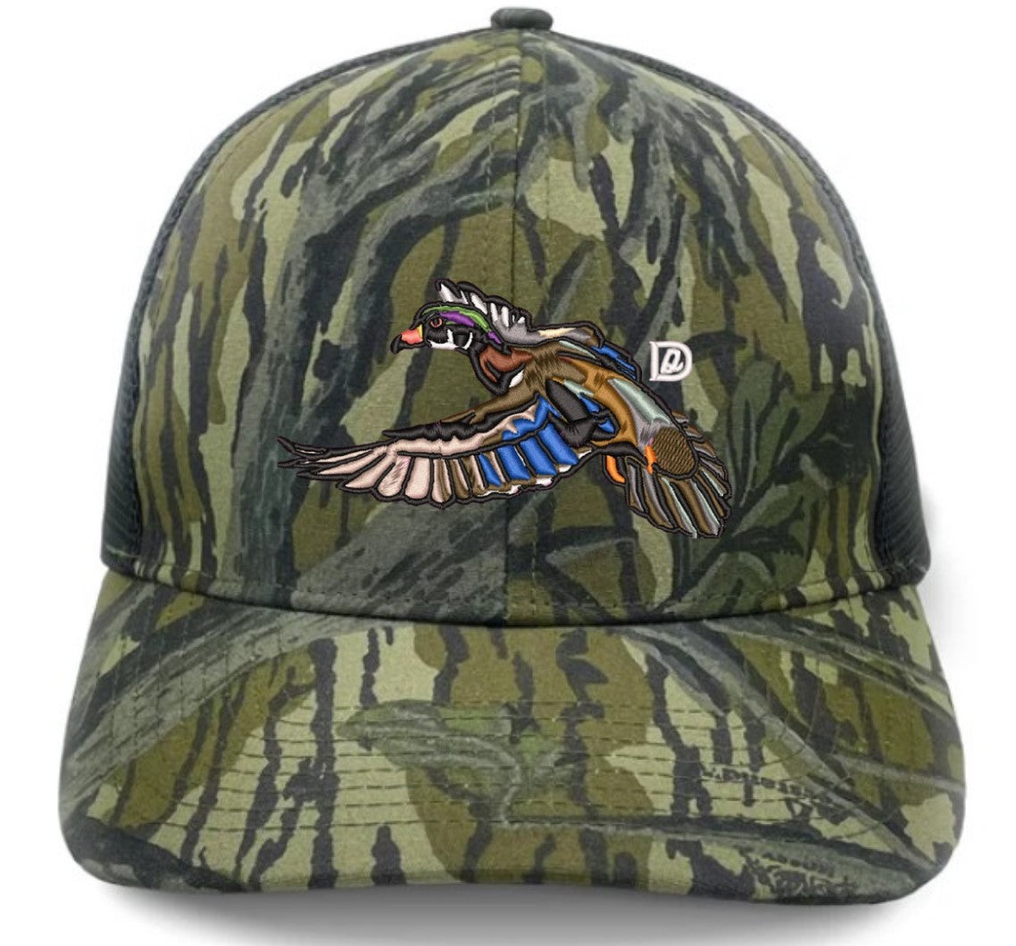 Mossy Oak Slate Flying Wood Duck Hats