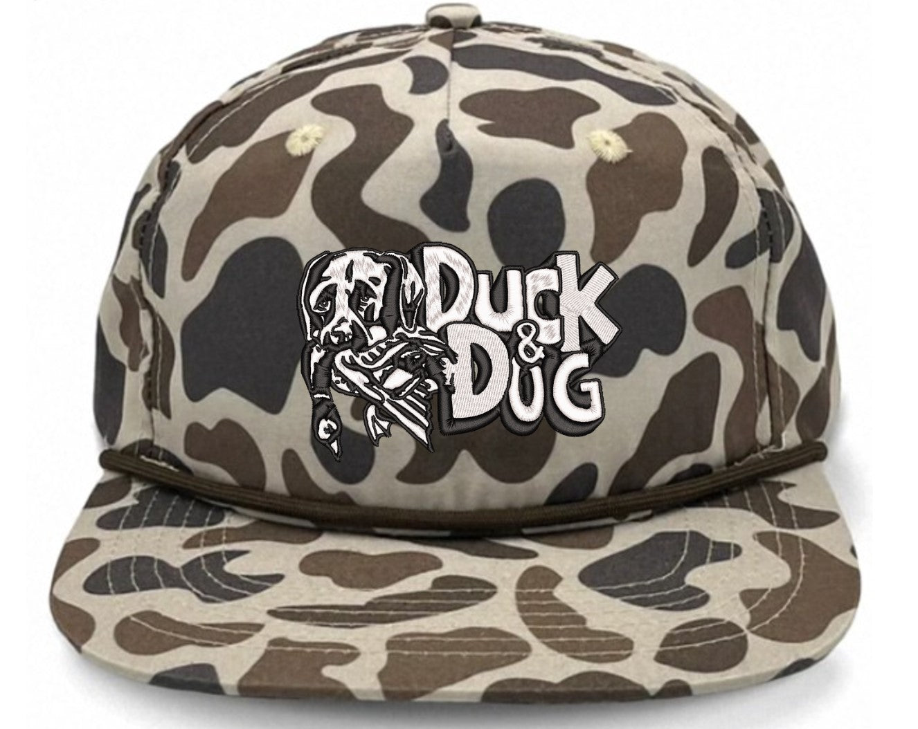 Camo Rope Duck & Dog Logo Hats