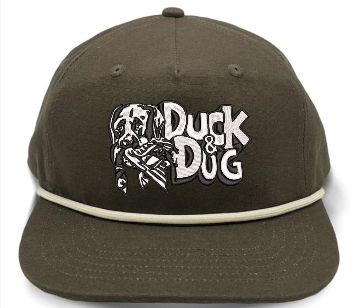 Solid Rope Duck & Dog Logo Hats