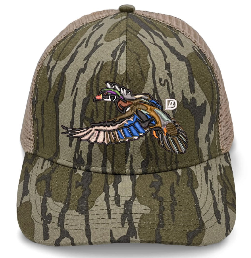 Mossy Oak Slate Flying Wood Duck Hats