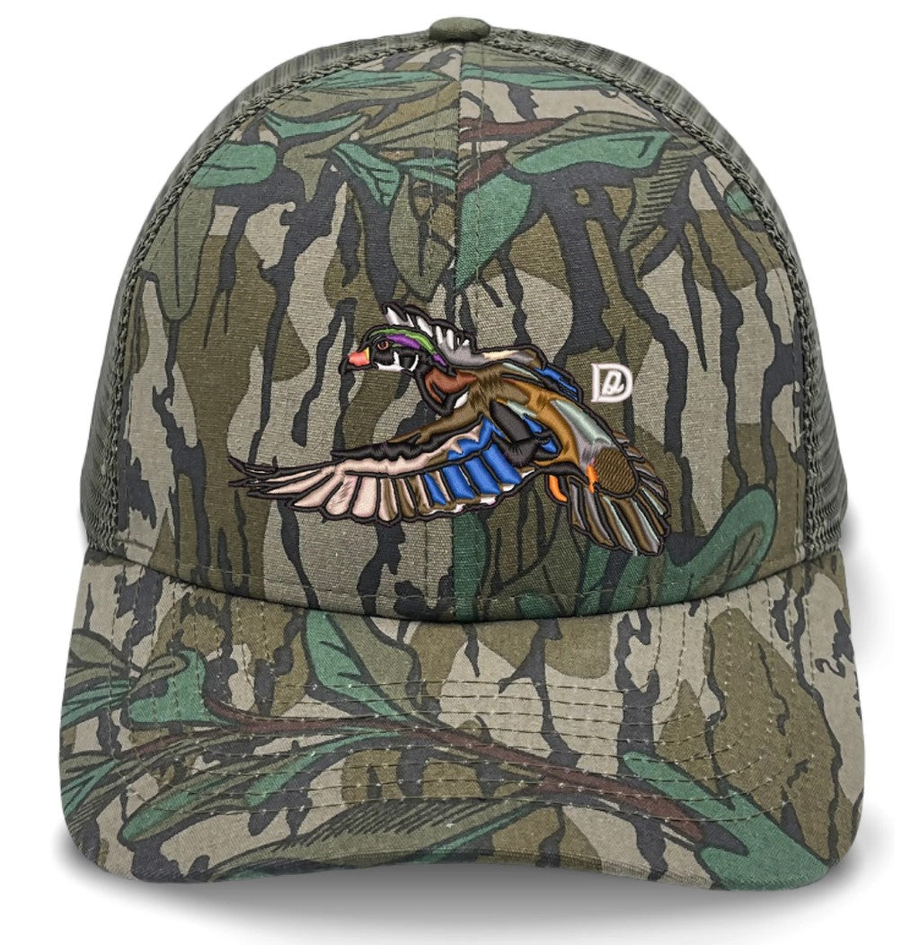 Mossy Oak Slate Flying Wood Duck Hats